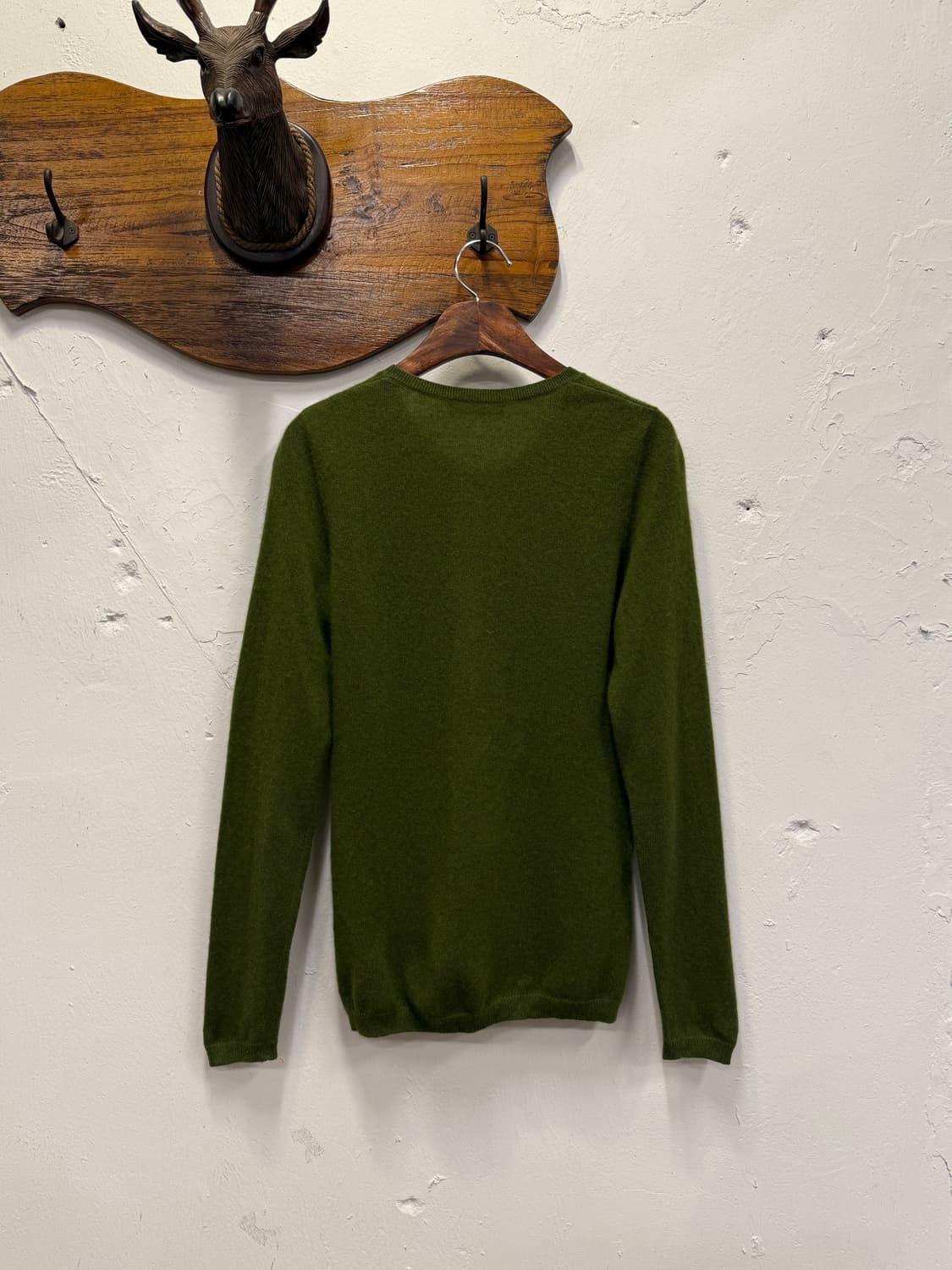 55) Cashmere Matcha Latte Green Cardigan 상품이미지5