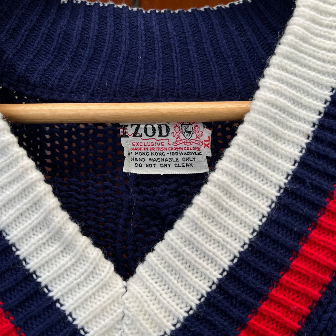 70-80’s IZOD 라코스테 크리켓 브이넥 스웨터 [ 100 ] 상품이미지4