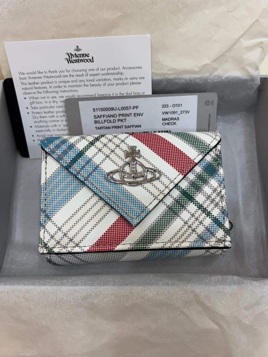 비비안웨스트우드 체크지갑 상품이미지2
