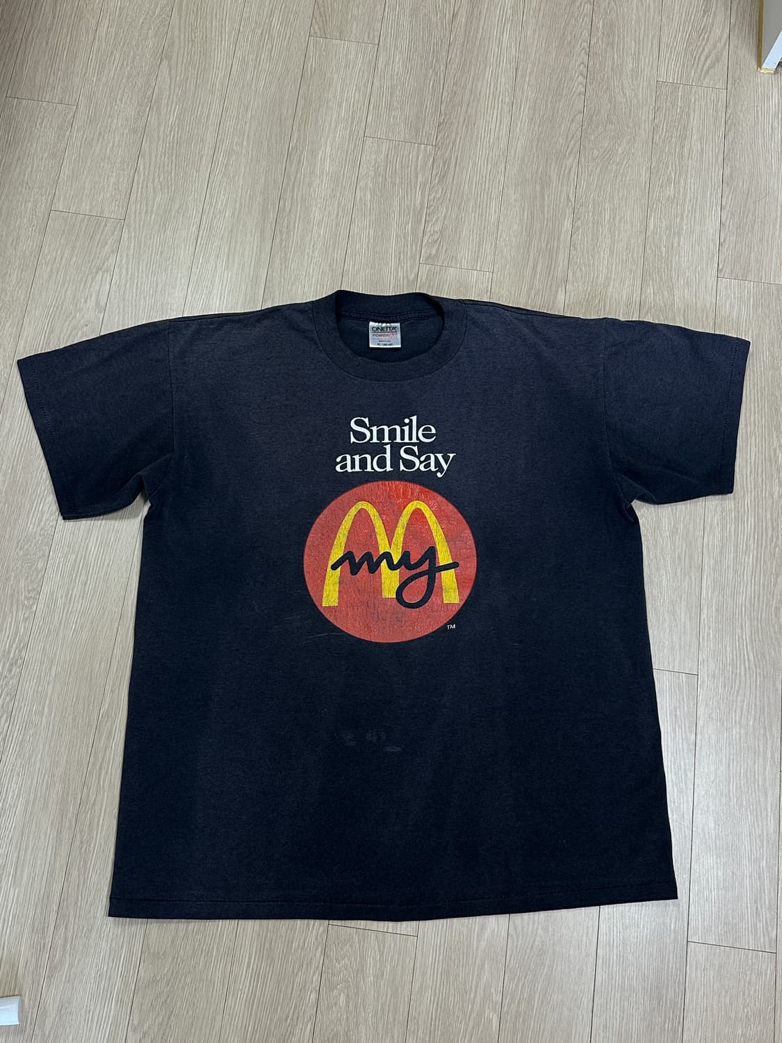 90s Oneita 싱글 스티치 맥도날드 티셔츠 (XL) 상품이미지1