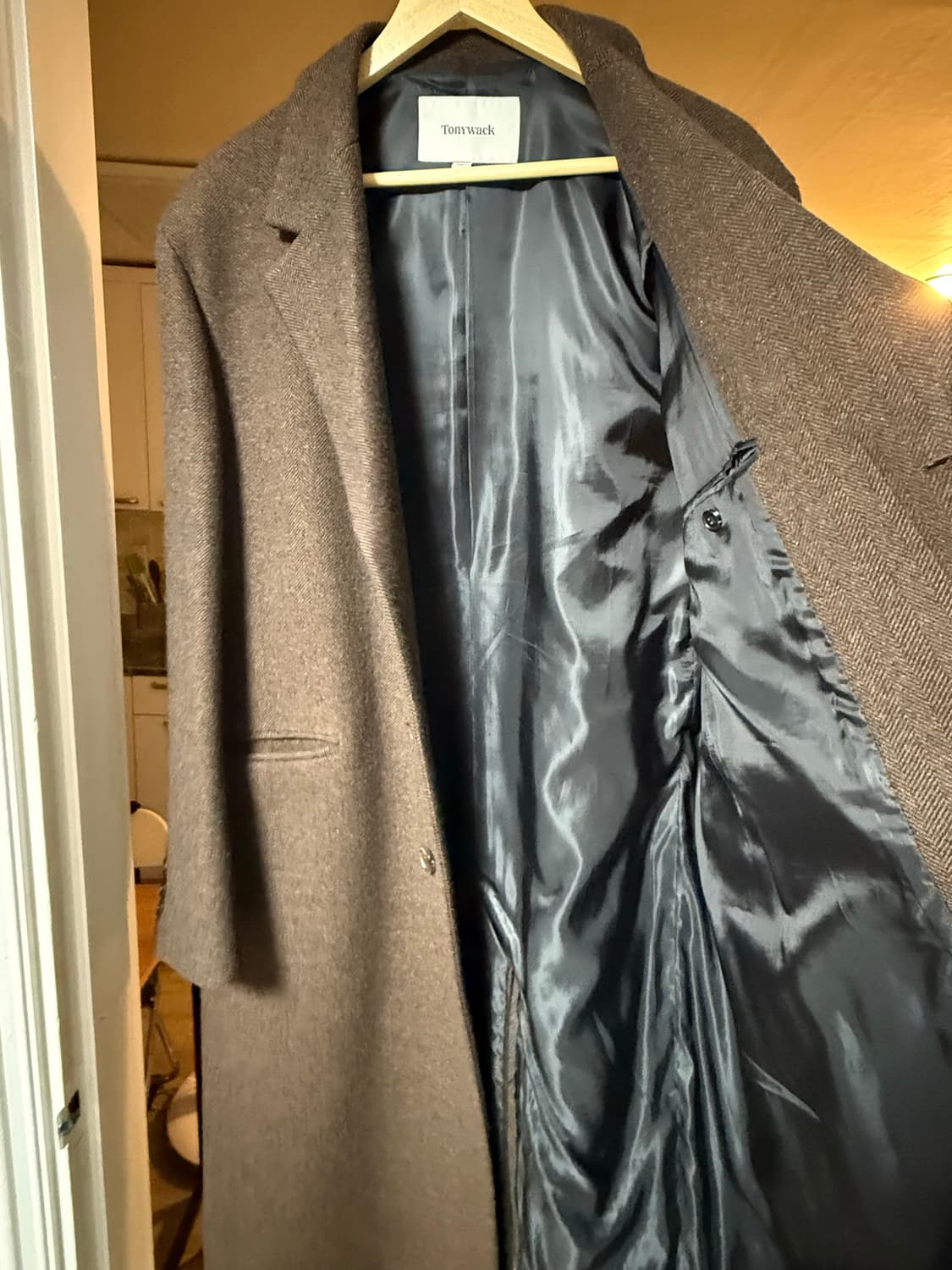 토니웩 헤링본 싱글 브레스티드 코트 52 XL 상품이미지3