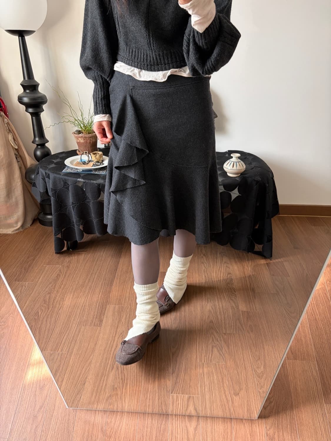 flare layered midi skirt 상품이미지4