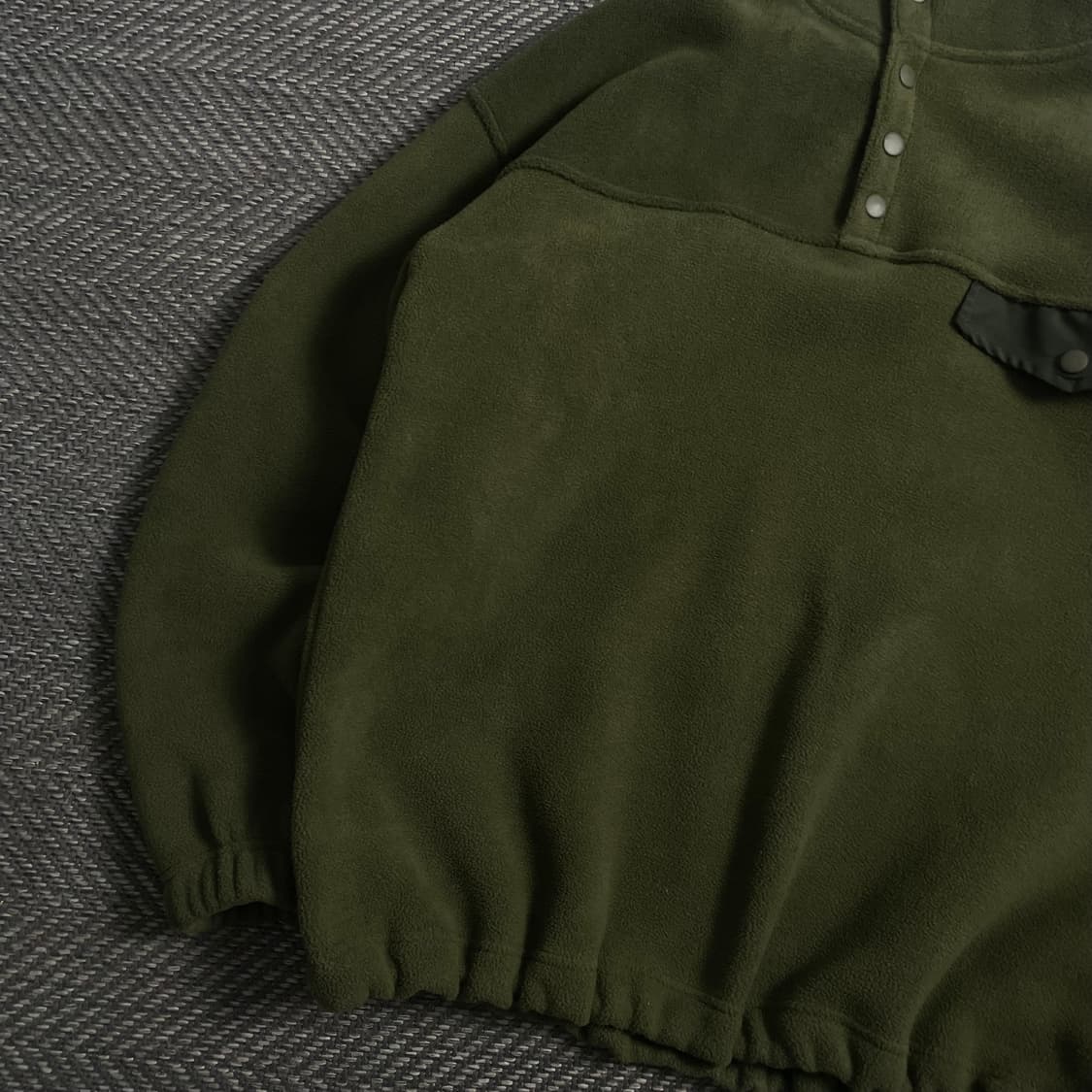 빈티지 풀오버 포켓 버튼 플리스 그린o 4599 상품이미지2