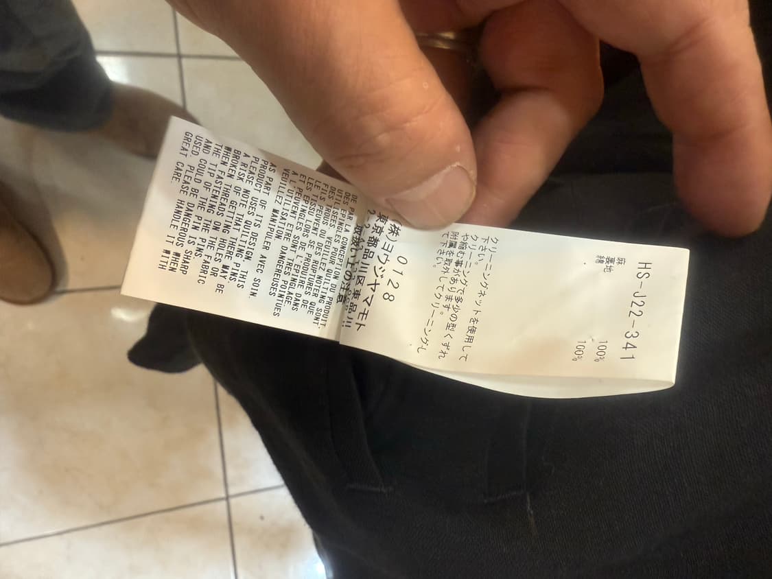 3/105/24ss 요지야마모토 세이프티 핀 린넨자켓 팝니다 상품이미지4