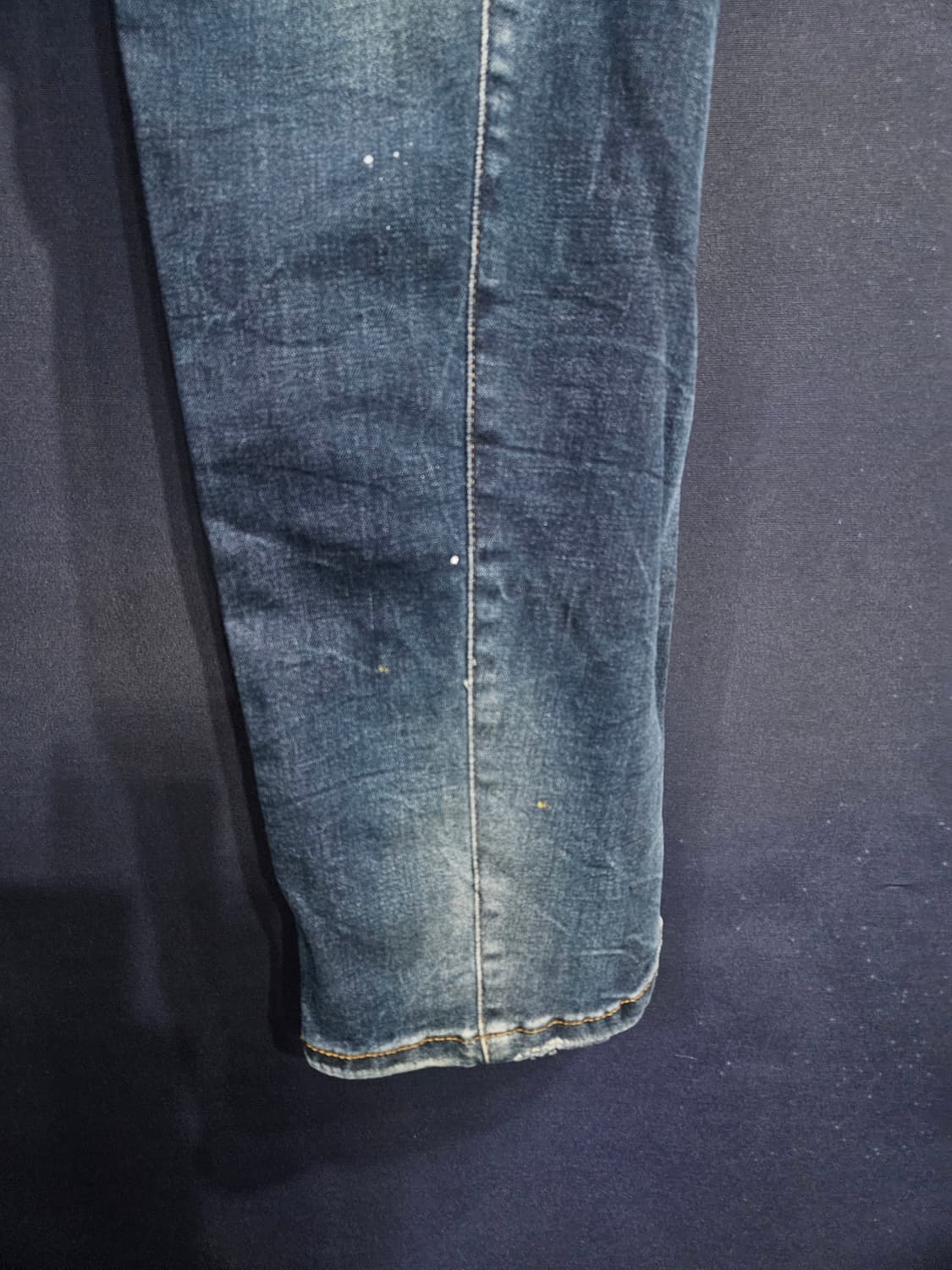 에비수 블루 남성 슬림핏 허리 32 스판 데님팬츠  상품이미지6