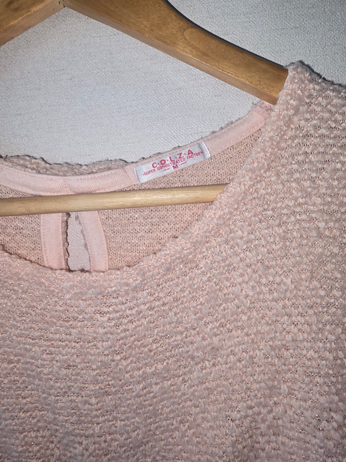 Colza 백리본 핑크 니트 상품이미지3