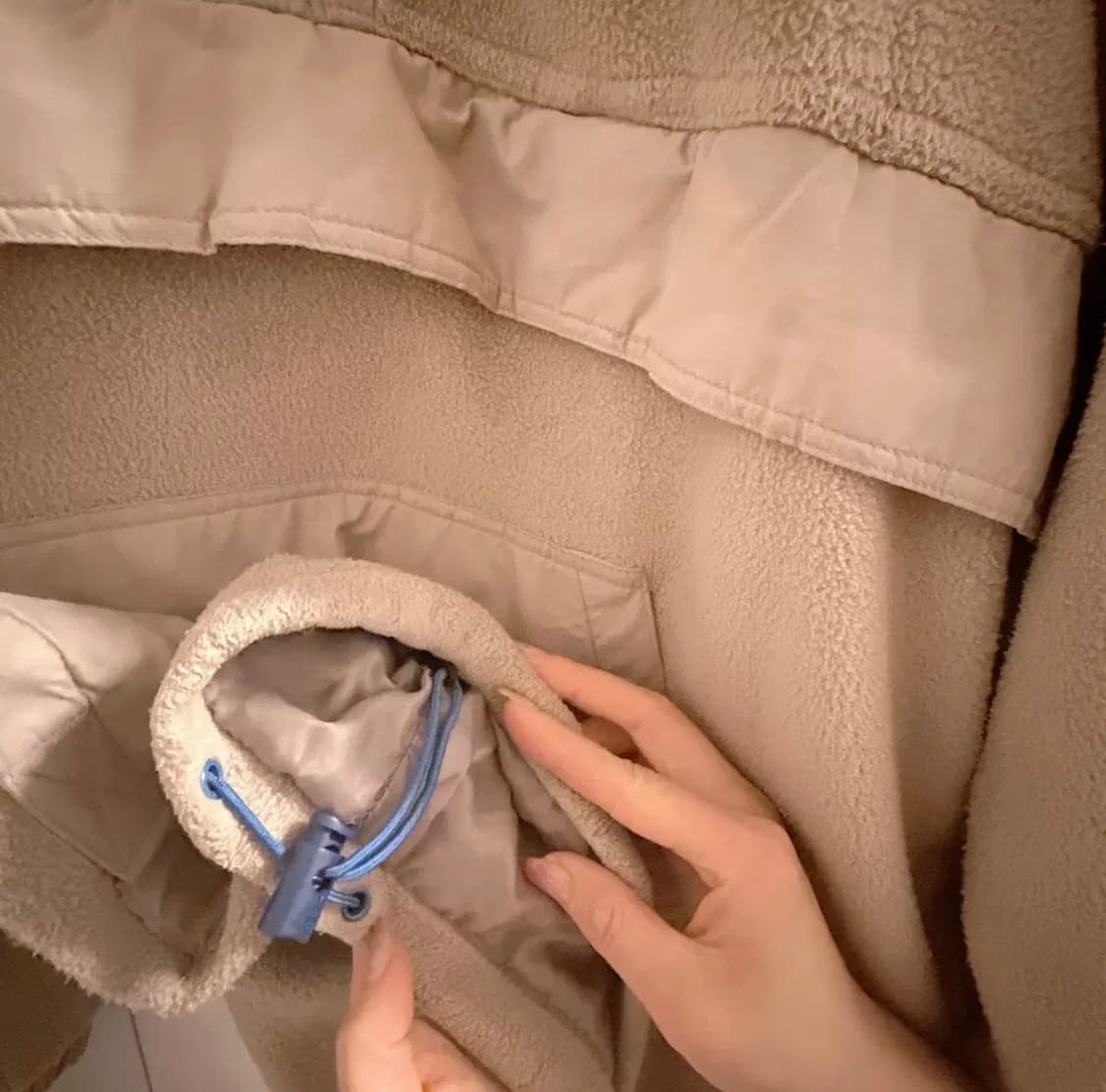 푸부 Fubu 후리스 아노락 코코아 밀크티 색상 L 라지 상품이미지3