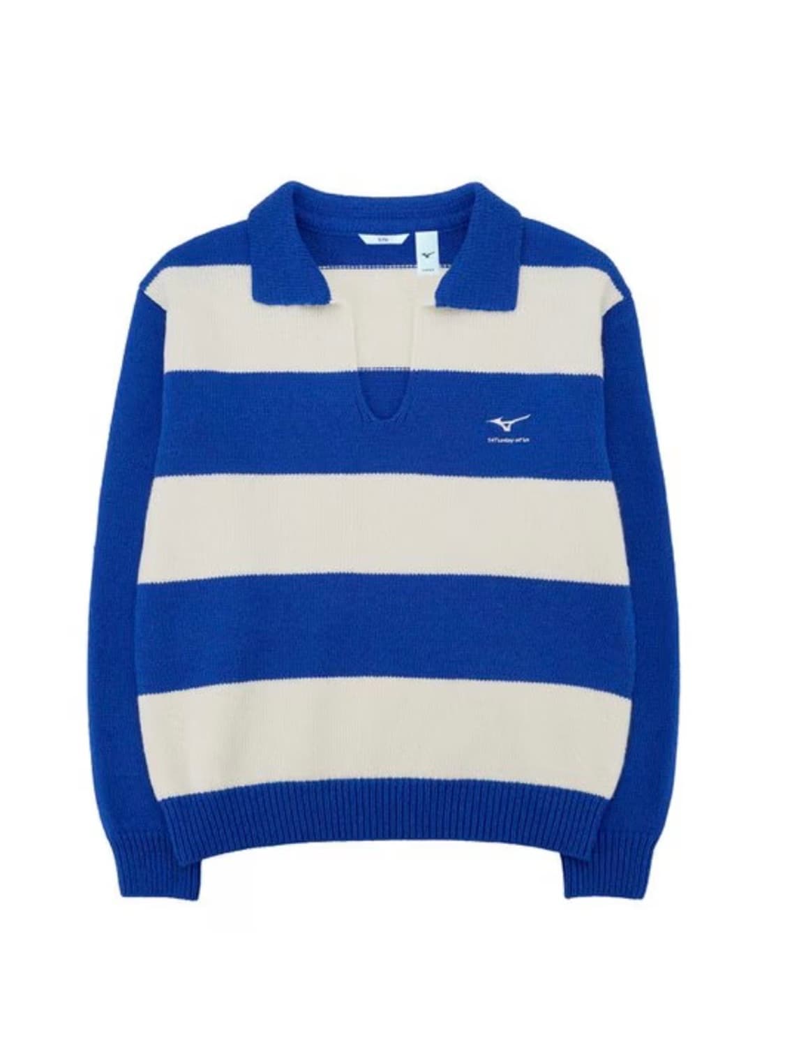 STU X 미즈노 스트라이프 카라 니트 L 상품이미지1