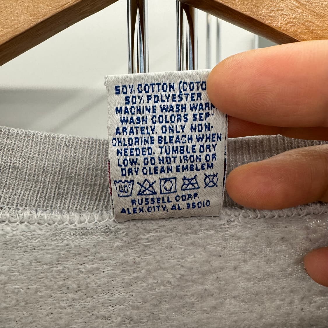 90s 러셀 빈티지 레드윙스 누더기 스웻셔츠 맨투맨 made in USA 상품이미지9