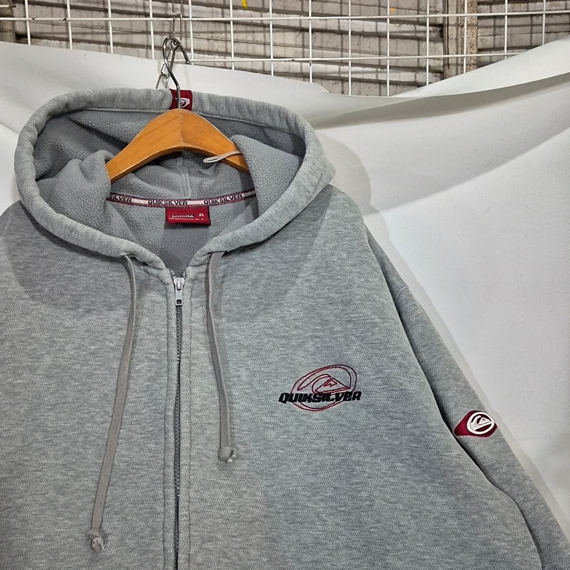 Quik Silver 퀼실버 빅 로고 헤비스웻 후드집업 상품이미지2