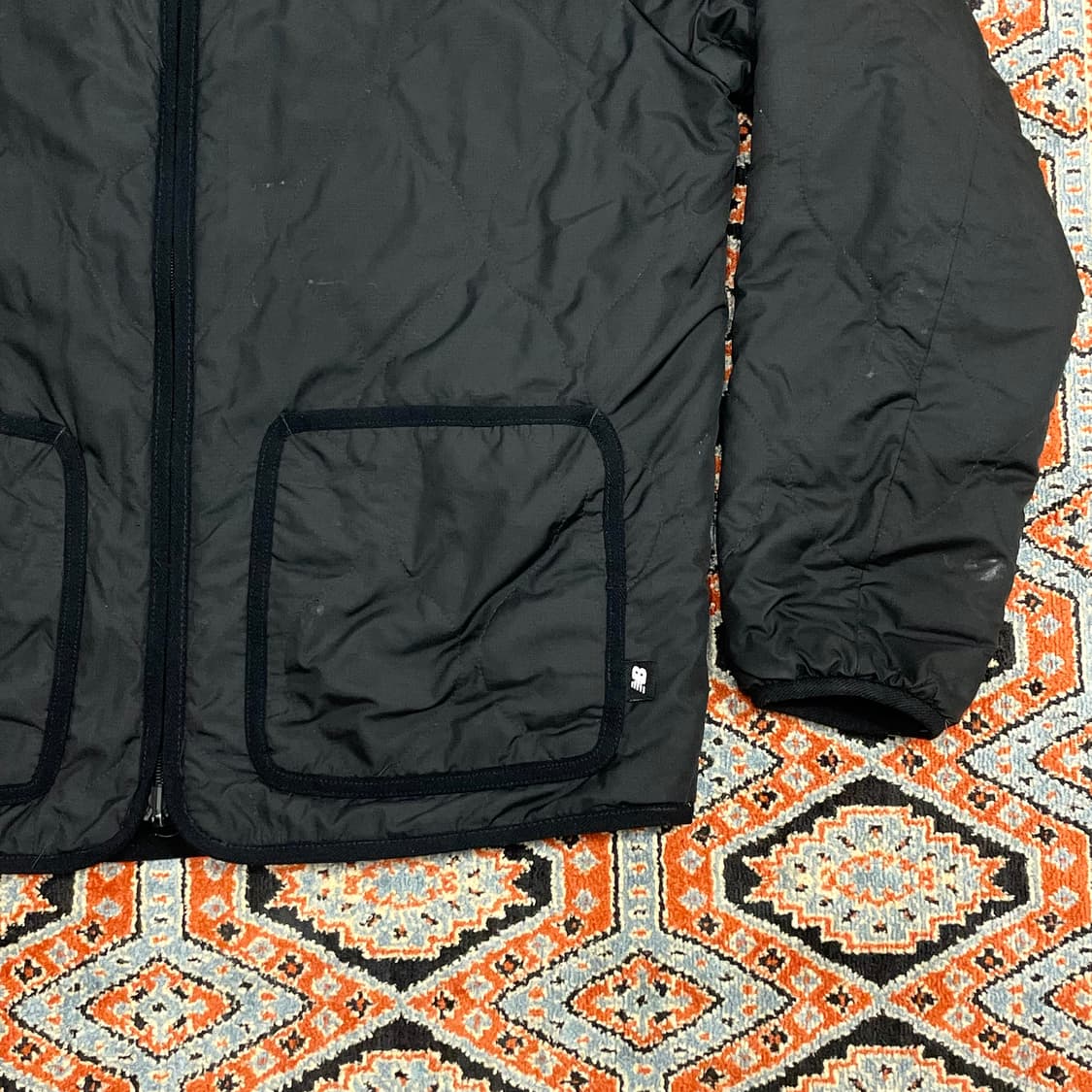 뉴발란스 블랙 노카라 양면 플리스 버튼 자켓 여성95 상품이미지5