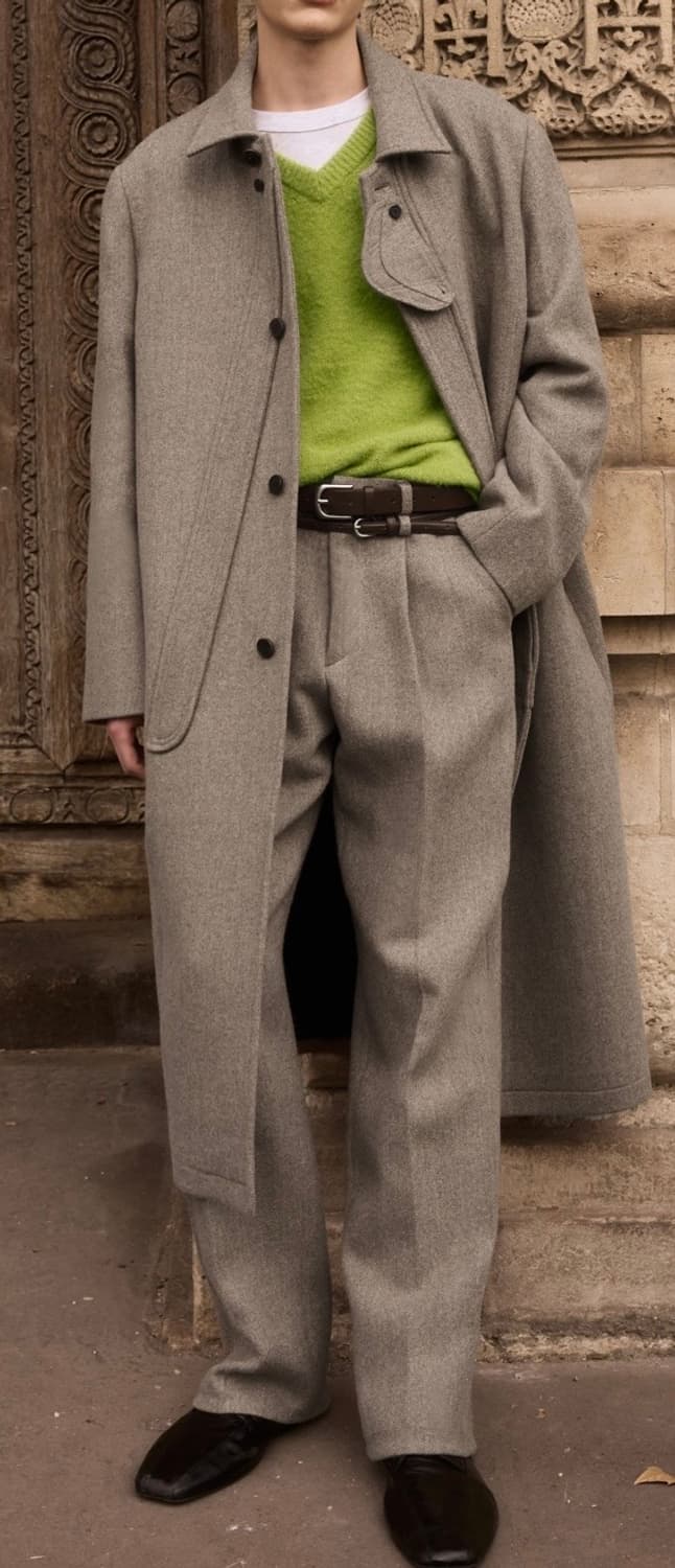 [M] Stu 25fw 더블포켓코트 베이지 정가이하 상품이미지2