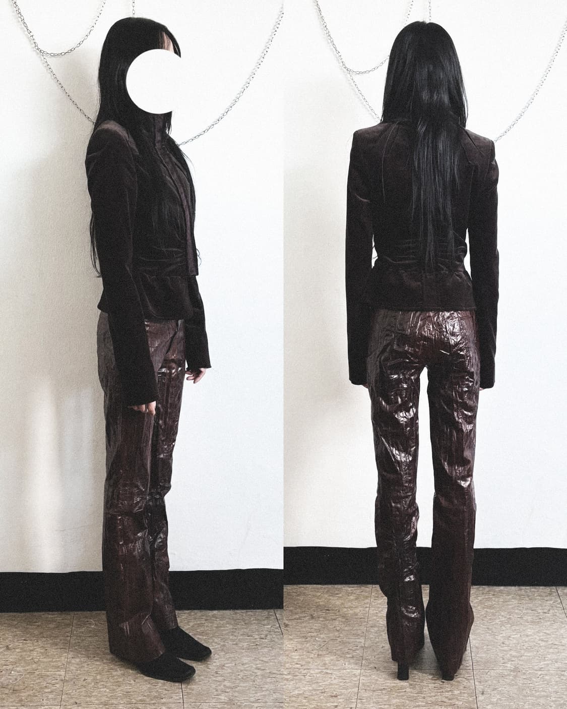 구찌 by 톰포드 01 장어가죽 플레어 레더팬츠 상품이미지3