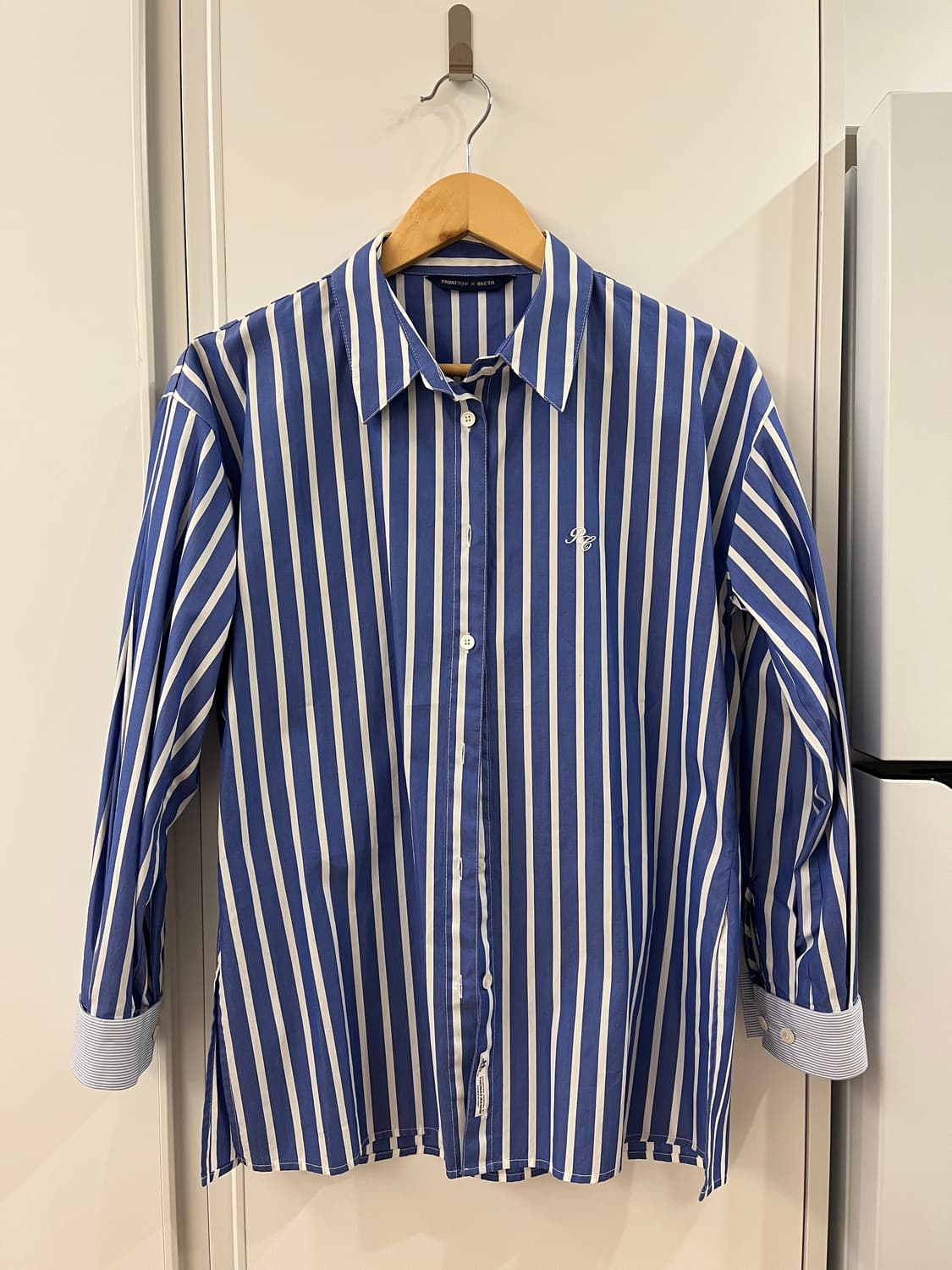 프론트로우 X 렉토 콜라보 스트라이프 셔츠 상품이미지1