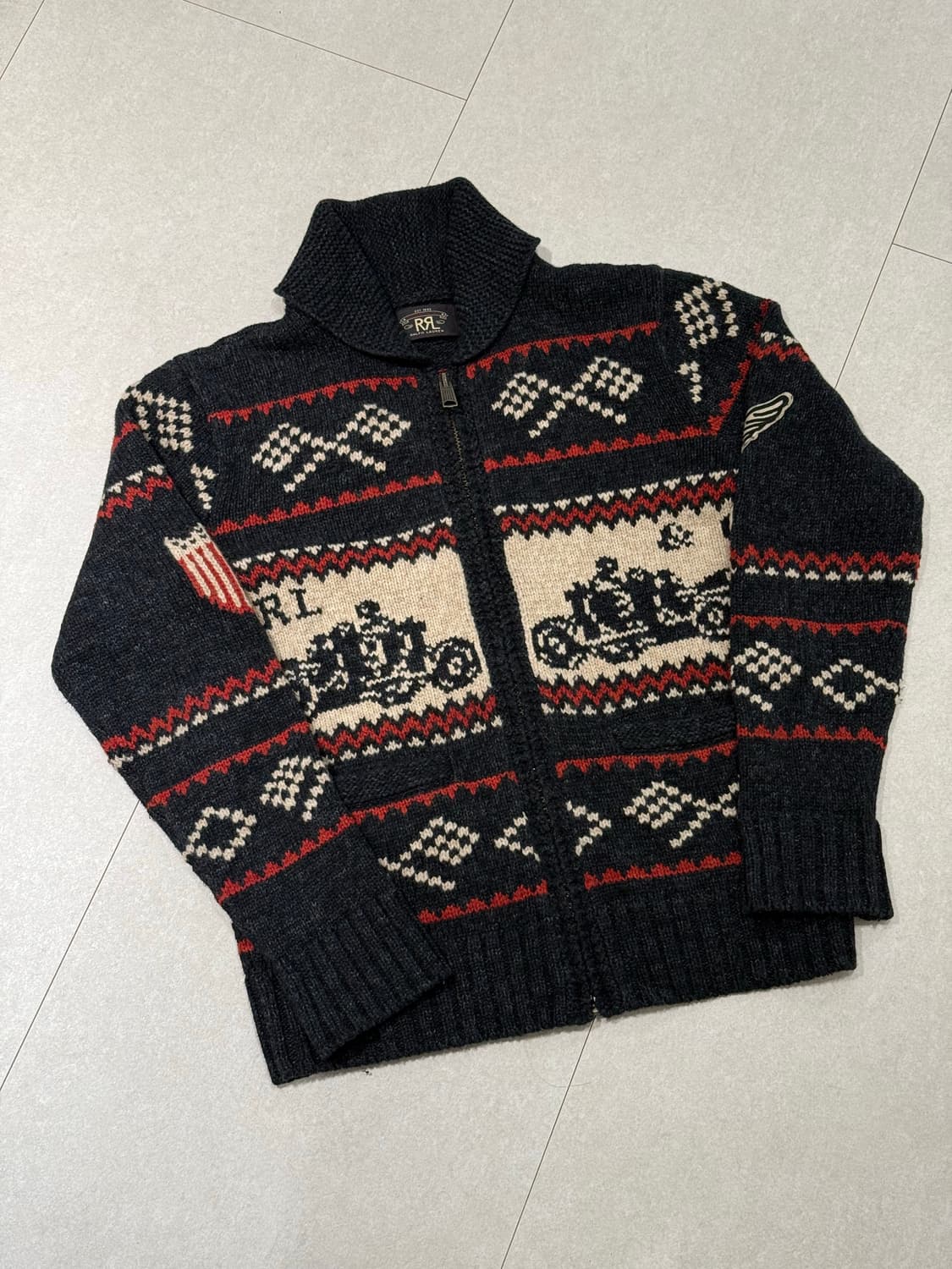 Rrl카 모티프 코위찬 가디건  상품이미지1