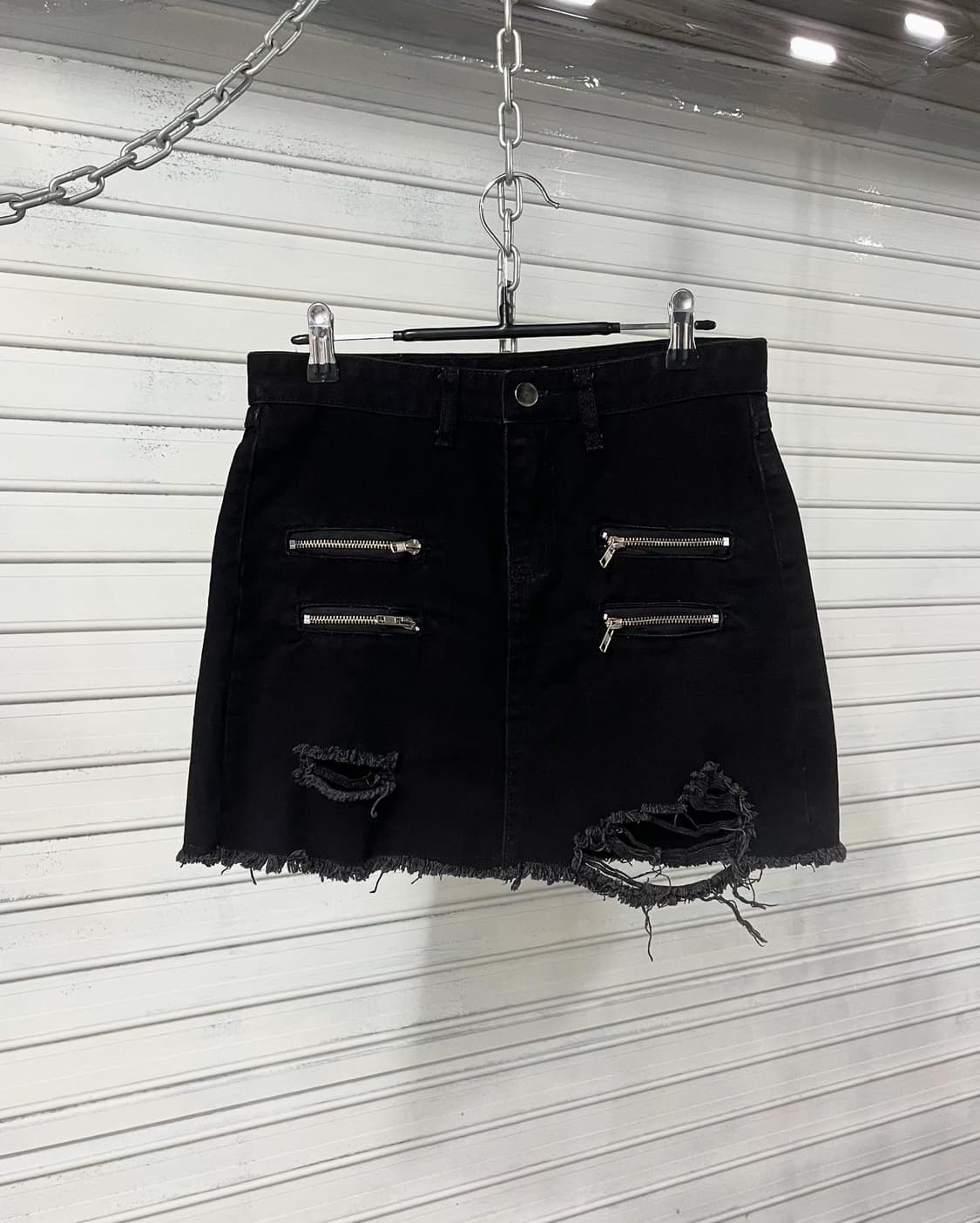 vtg multi zip mini sk 상품이미지1