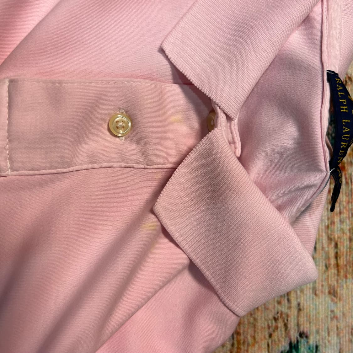 [XL] 폴로 랄프로렌 포니로고 핑크 카라 반팔 상품이미지6