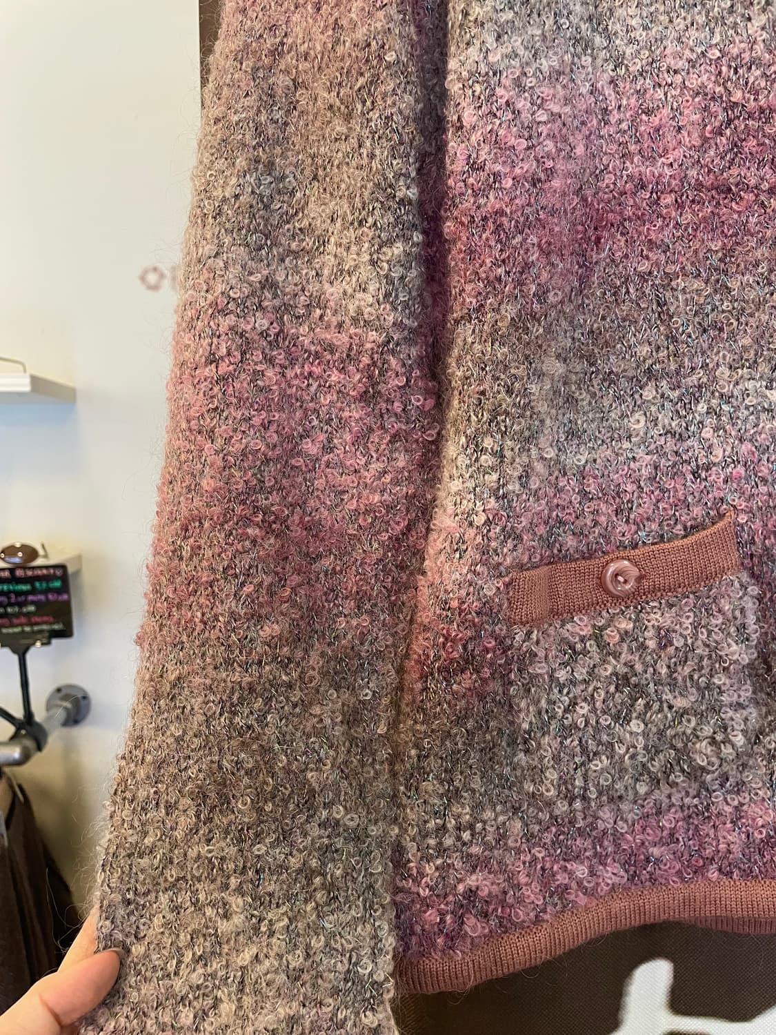 부클레 니트 가디건 자켓 [무배] 상품이미지6