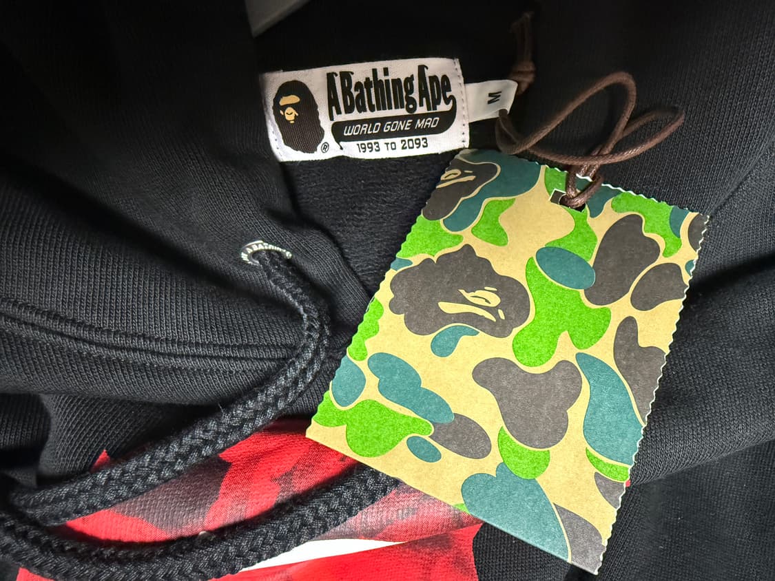 베이프 bape 플로라 솔리드 카모 에이프 헤드 후디 M 상품이미지2