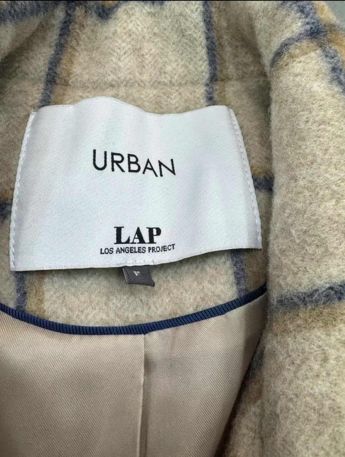 LAP 어반 울 체크 하프 코트 상품이미지8