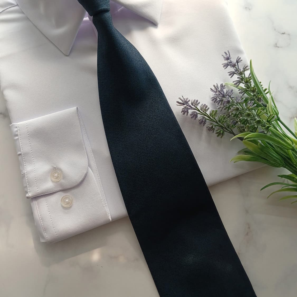 아쿠아스큐텀 실크 솔리드 로고 넥타이 9.6cm A+등급 A18679
 상품이미지5