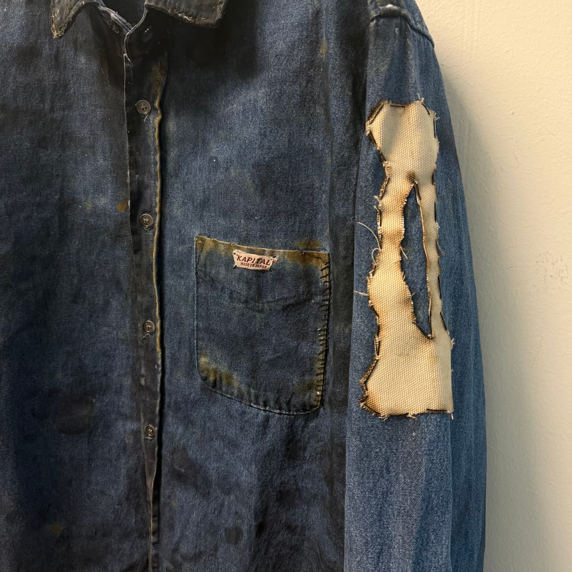 빈티지 코팅왁스 커스텀 데님자켓  상품이미지5