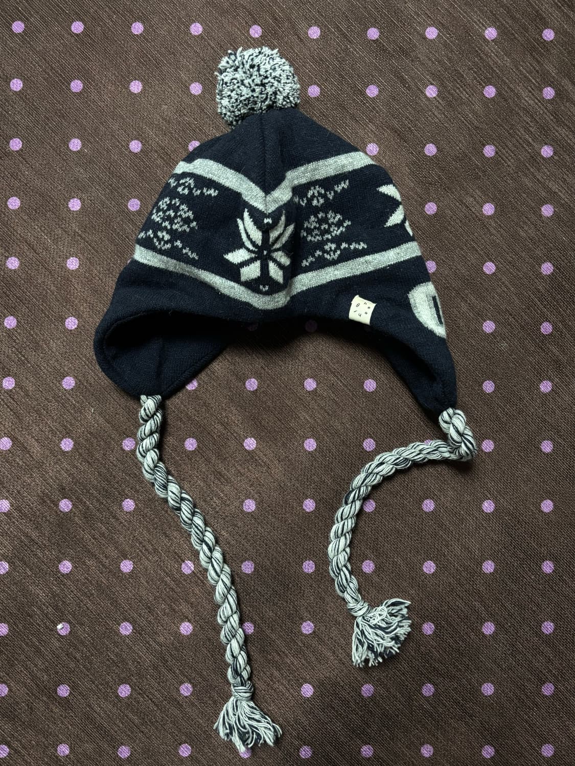 오헤시오 벨 이어플랩 비니 네이비 상품이미지4