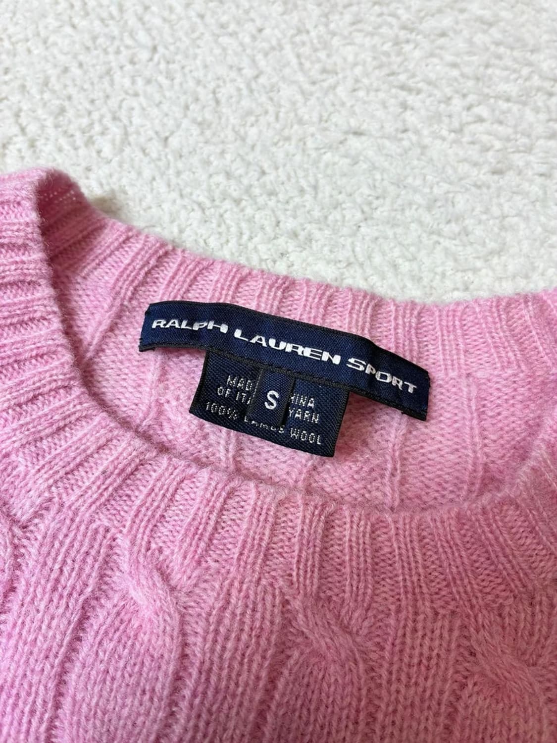 폴로 랄프로렌 00's 케이블 화이트 포니 니트 PN7613 상품이미지6