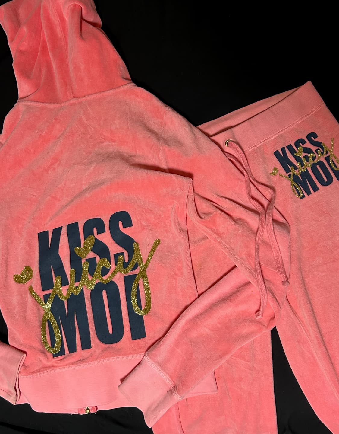 쥬시꾸뛰르 셋업 xs 핑크 hawaii 키스모아이 made in usa 상품이미지2