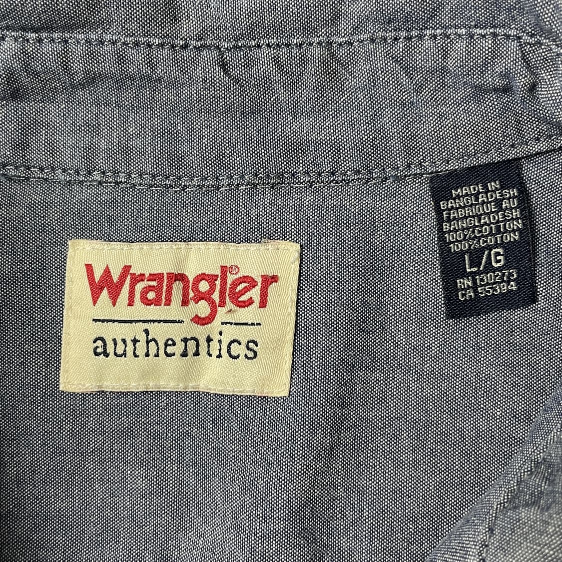 WRANGLER 랭글러 빈티지 코튼 데님 셔츠 A00416 상품이미지9