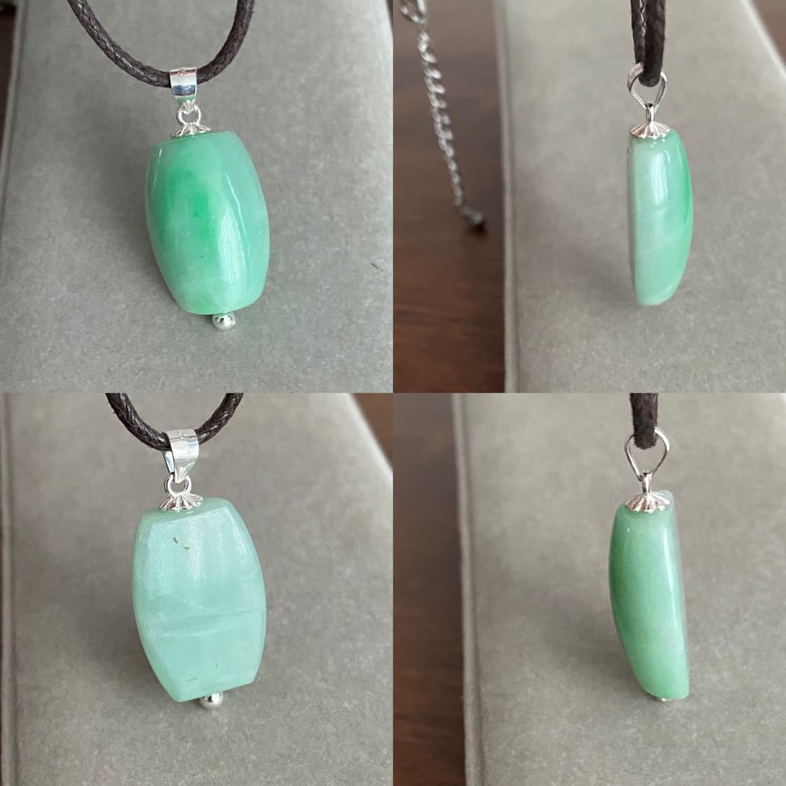 천연 비취 펜던트 실버 목걸이(925) 상품이미지4