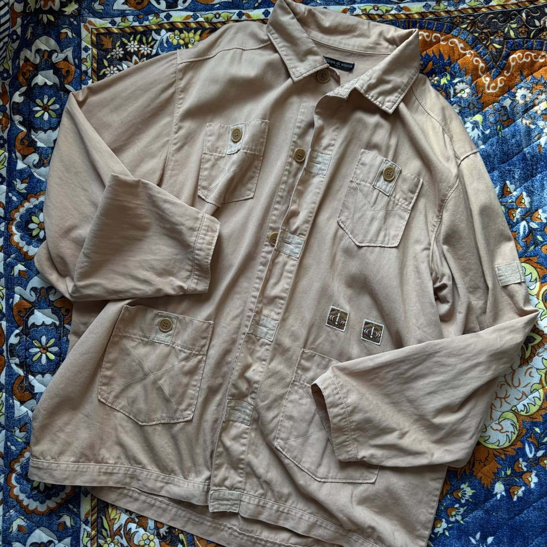 Zucca 빈티지 밀리터리 주카 로고 프린팅 사파리 버튼 포켓 야상 자켓 상품이미지3