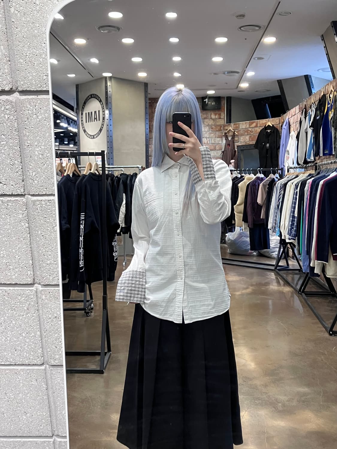 버버리 블랙라벨 체크 커프스 셔츠 화이트   #csz4155 상품이미지2