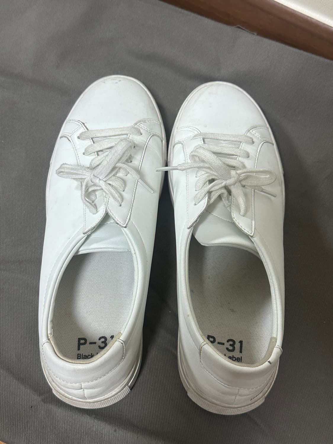 p-31 키높이 화이트 레더 스니커즈 270 4.5cm 상품이미지3