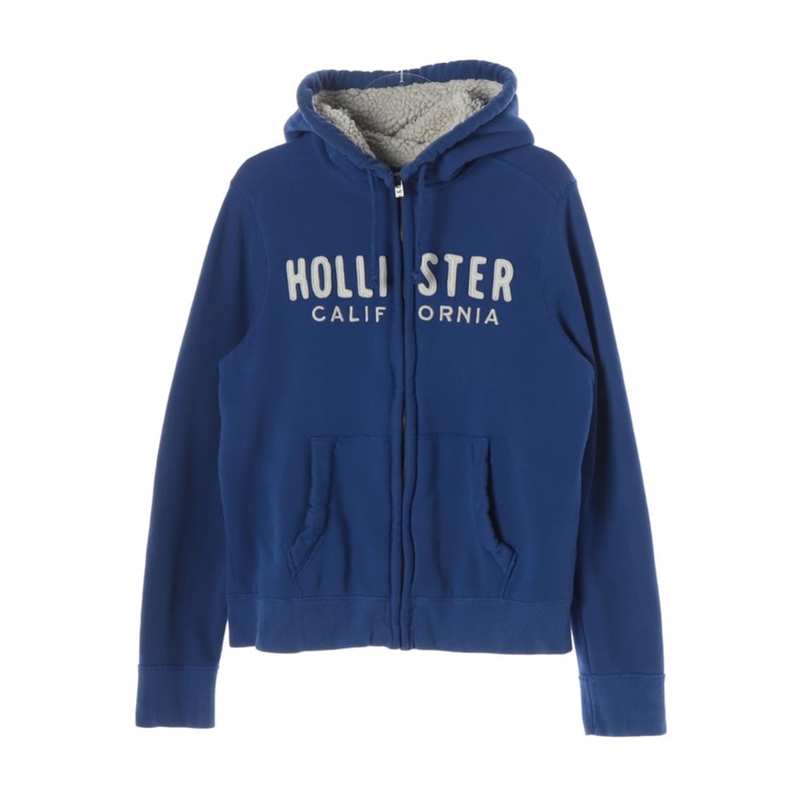 홀리스터 빅로고 쉐르파 안감 양털 후드집업 블루 XL 상품이미지1
