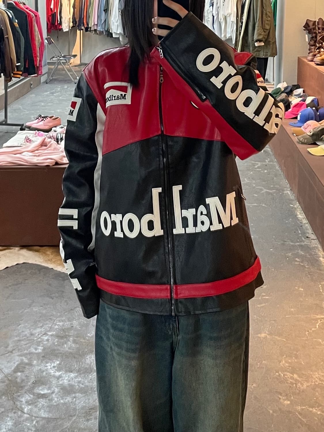 말보로 바이크 가죽자켓 H1796 상품이미지1