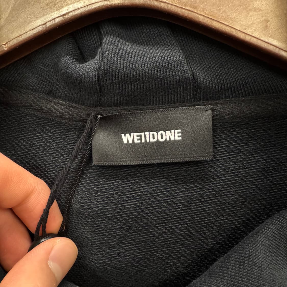 24S/S 웰던 WE11DONE 스파이크 체인 후드 집업 블랙 상품이미지6