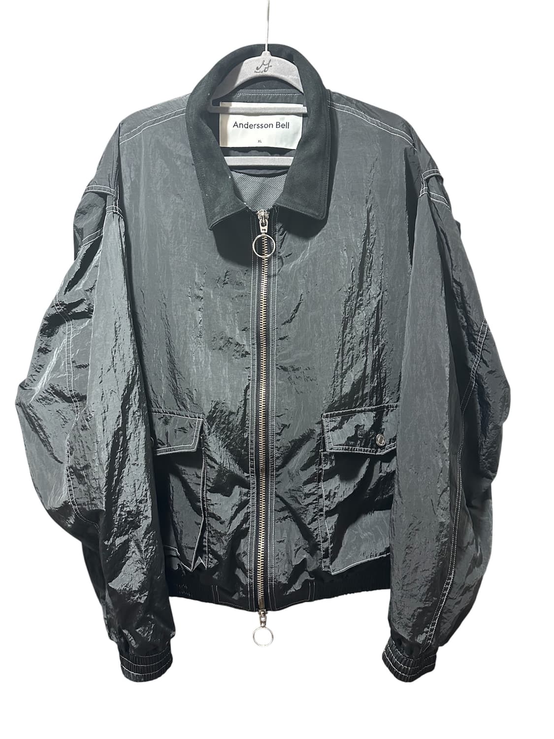 엔더슨벨 제임스 콘트라스트 봄버 자켓 블랙 xl 상품이미지1