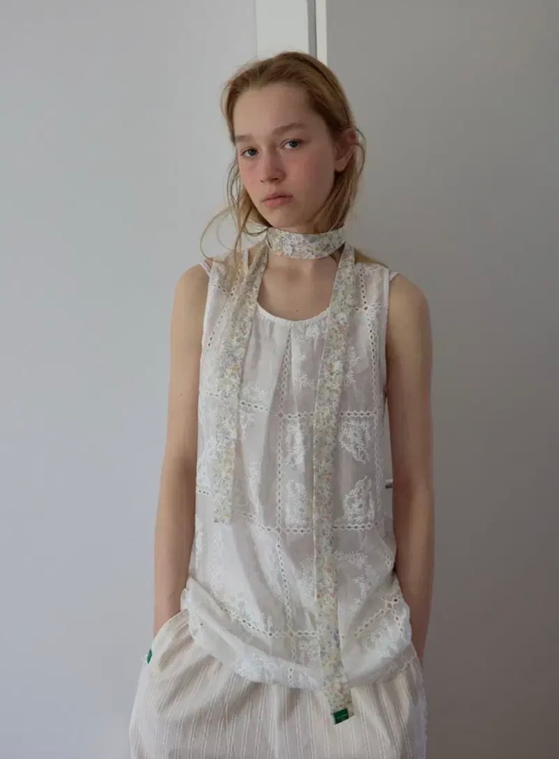 노컨텐츠 210. Lace Pattern OPS_Ivory 상품이미지1