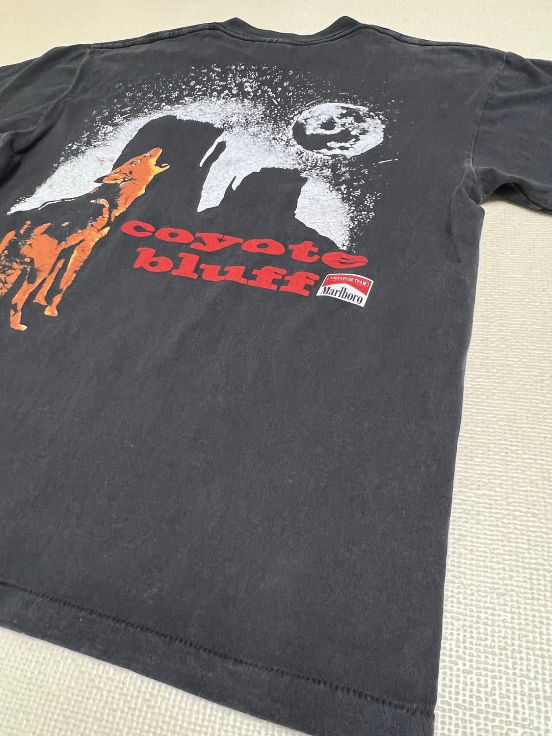 90s 말보로 코요테 프린팅티셔츠 페이팅블랙 L사이즈 상품이미지6