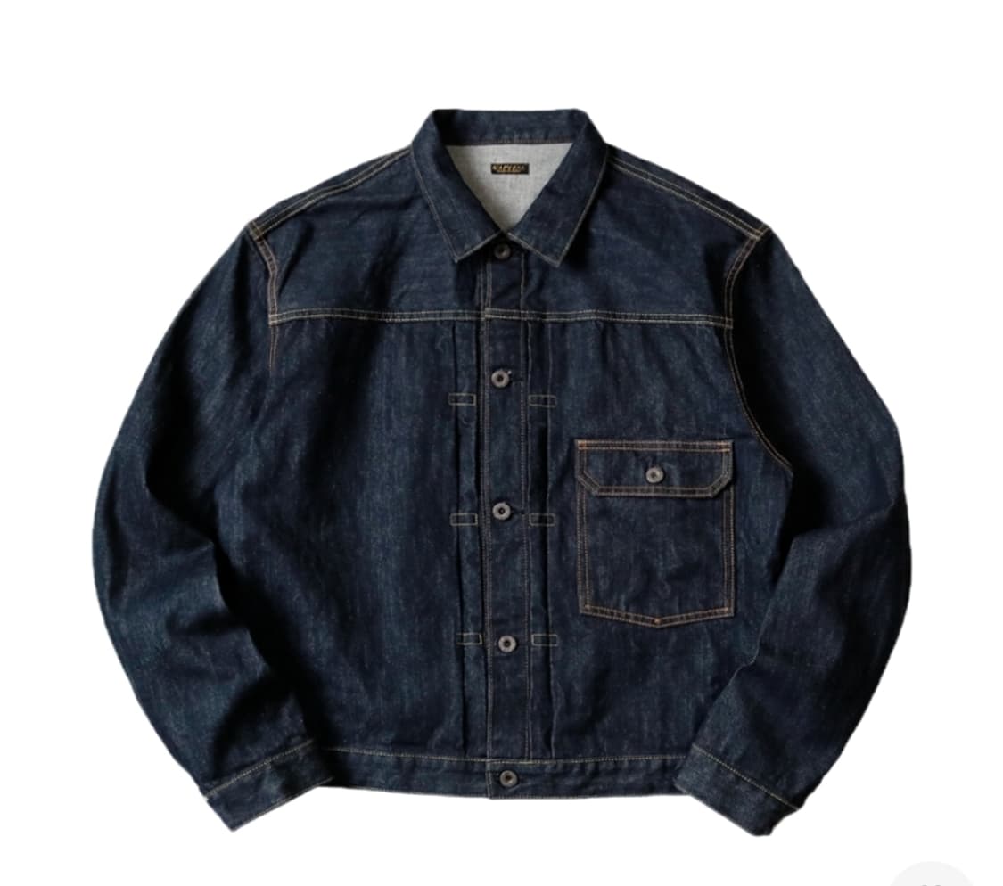 [5] 캐피탈 14온즈 데님 1ST 원 워시 자켓 인디고 상품이미지1