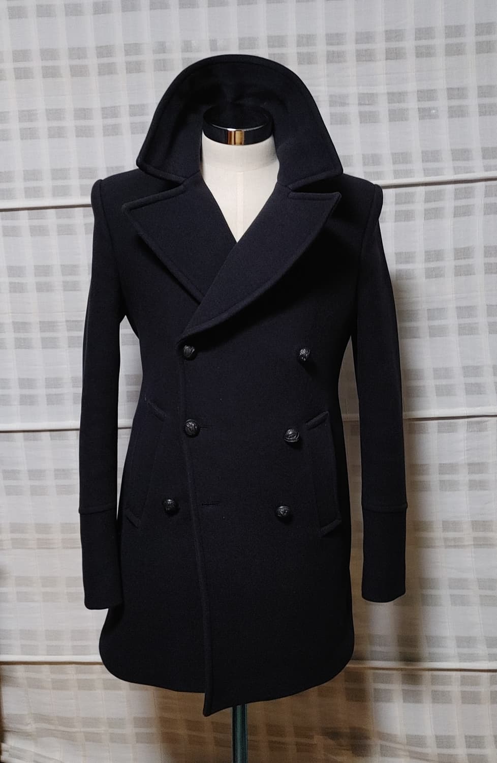 (한섬) 시스템 옴므 네이비 더블 코트 100 (슬림) / 캐시미어 블렌 상품이미지4