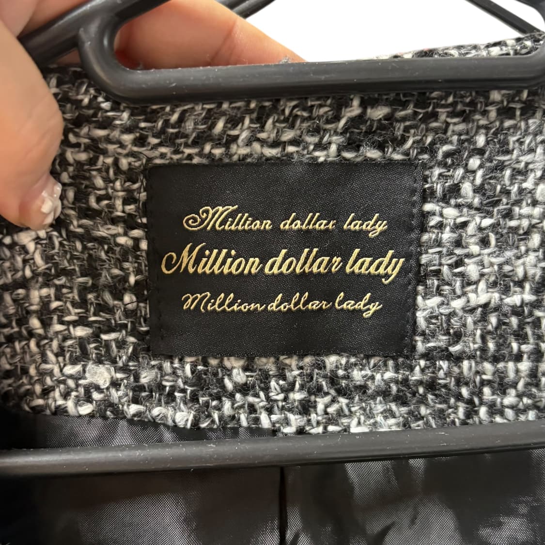 3846 블랙 자크 긴팔 트위드자켓 상품이미지3