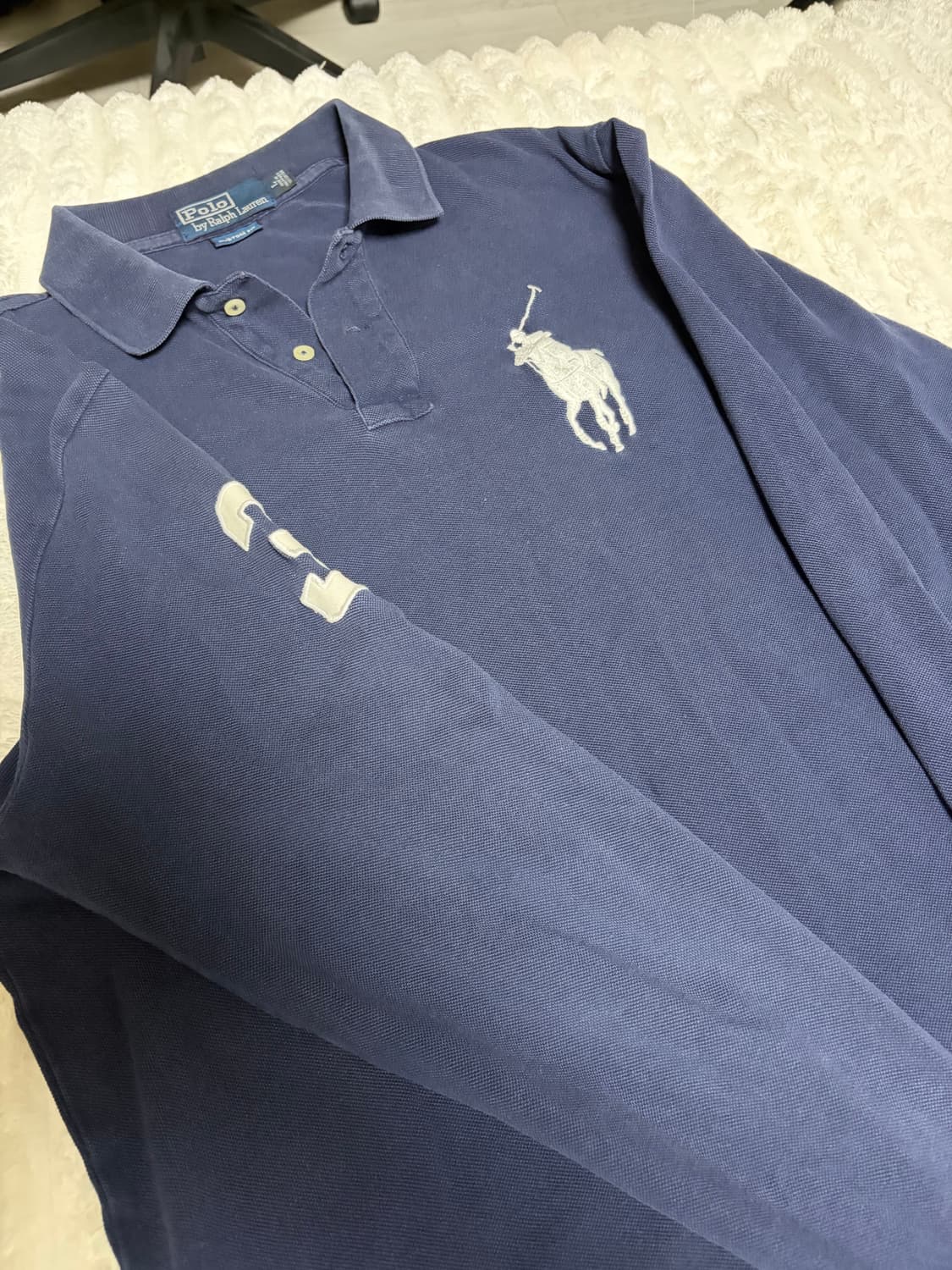 [L] 폴로 픽포니 긴팔 피케티 카라티 네이비 상품이미지1
