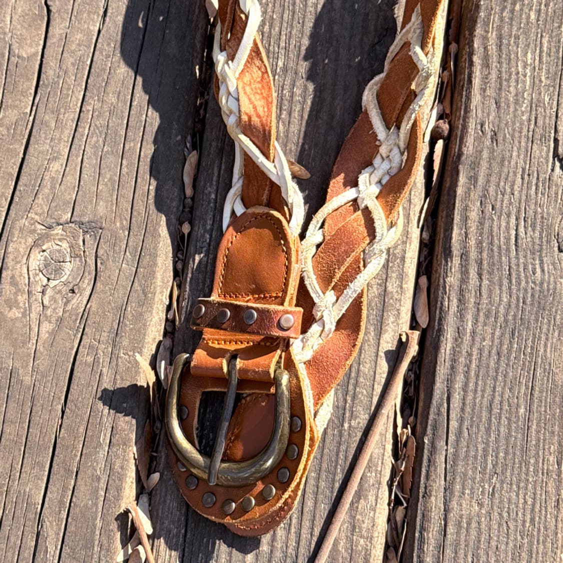 브레이드 초원 레더 벨트 상품이미지4