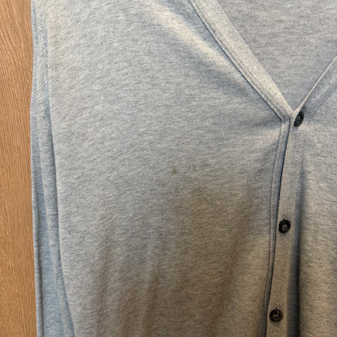 존 스메들리 브이넥 롱슬리브 가디건 무지 디테일 루즈핏 그레이 상품이미지7