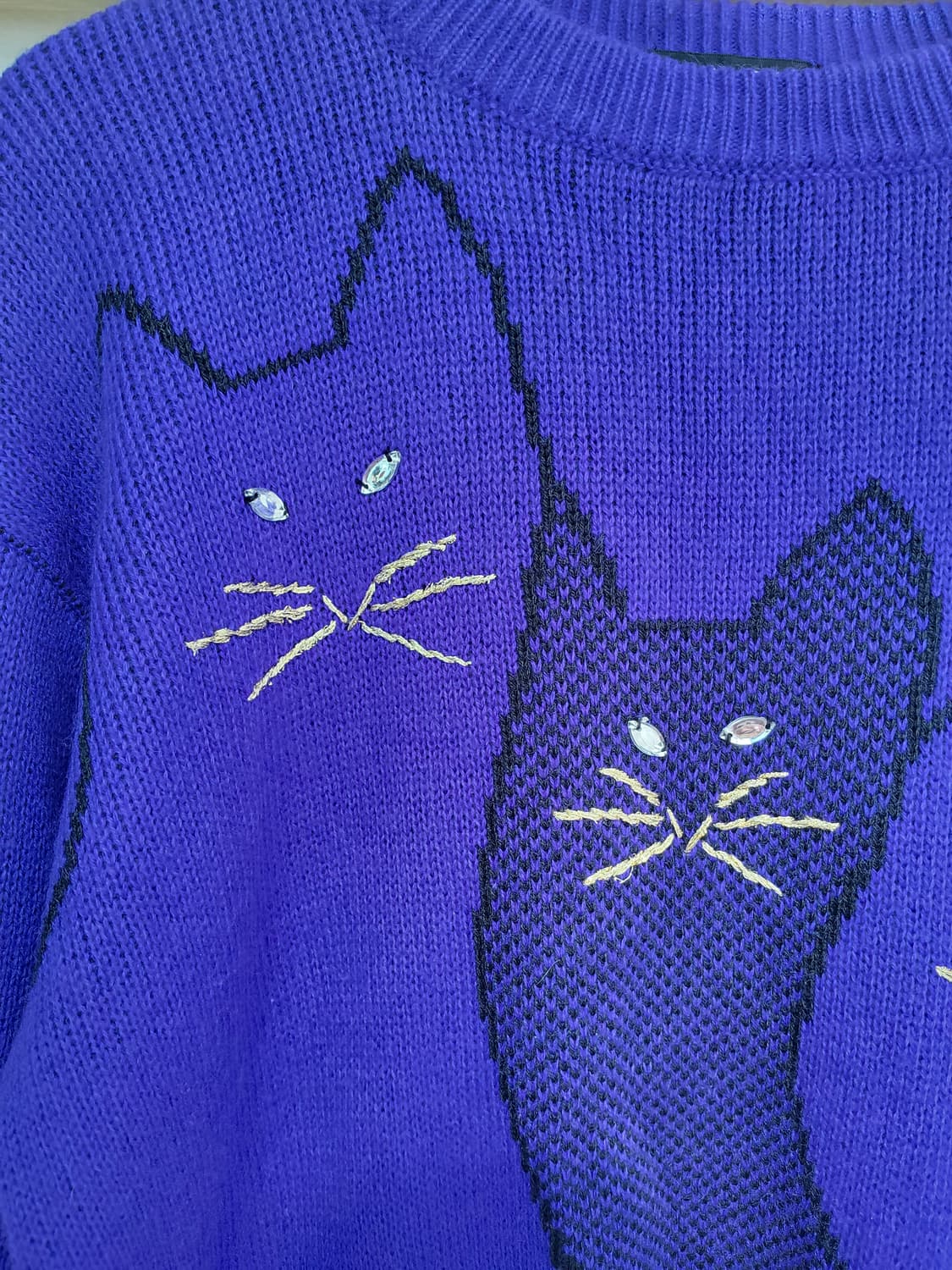 고양이 빈티지 니트 상품이미지6