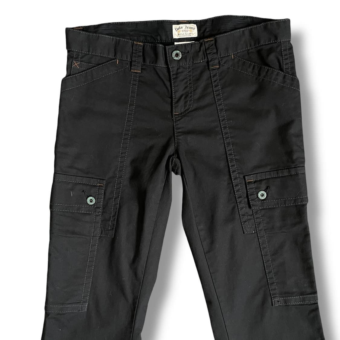 (32) 폴로 진스 블랙 카고 세비부츠컷 치노 팬츠 상품이미지3