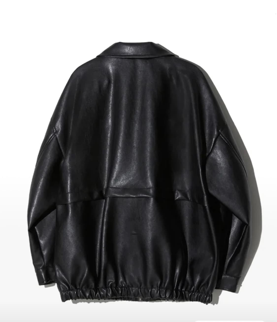 레이디볼륨 블랙 레더 자켓 가죽 자켓 상품이미지2