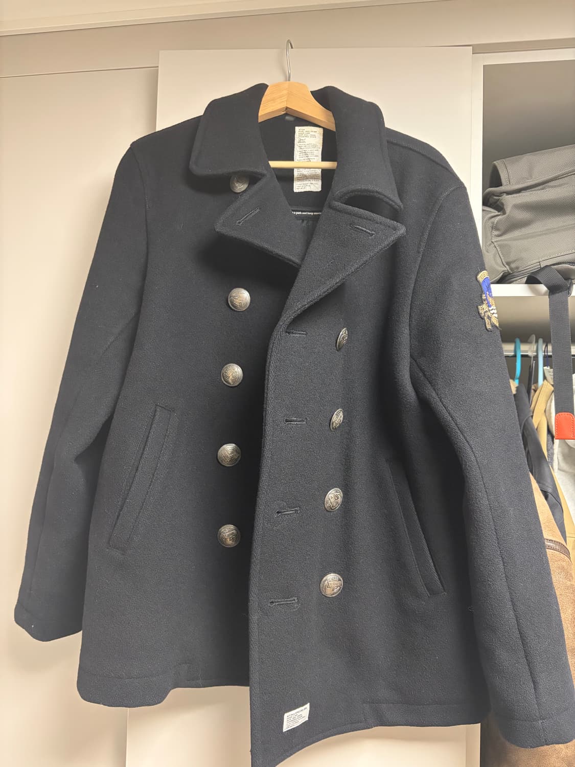 재팬메이드) 더블탭스 은장 피코트 블랙 L 100-103 상품이미지1